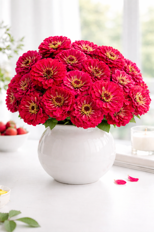 ZINNIA - BENARY CARMINE